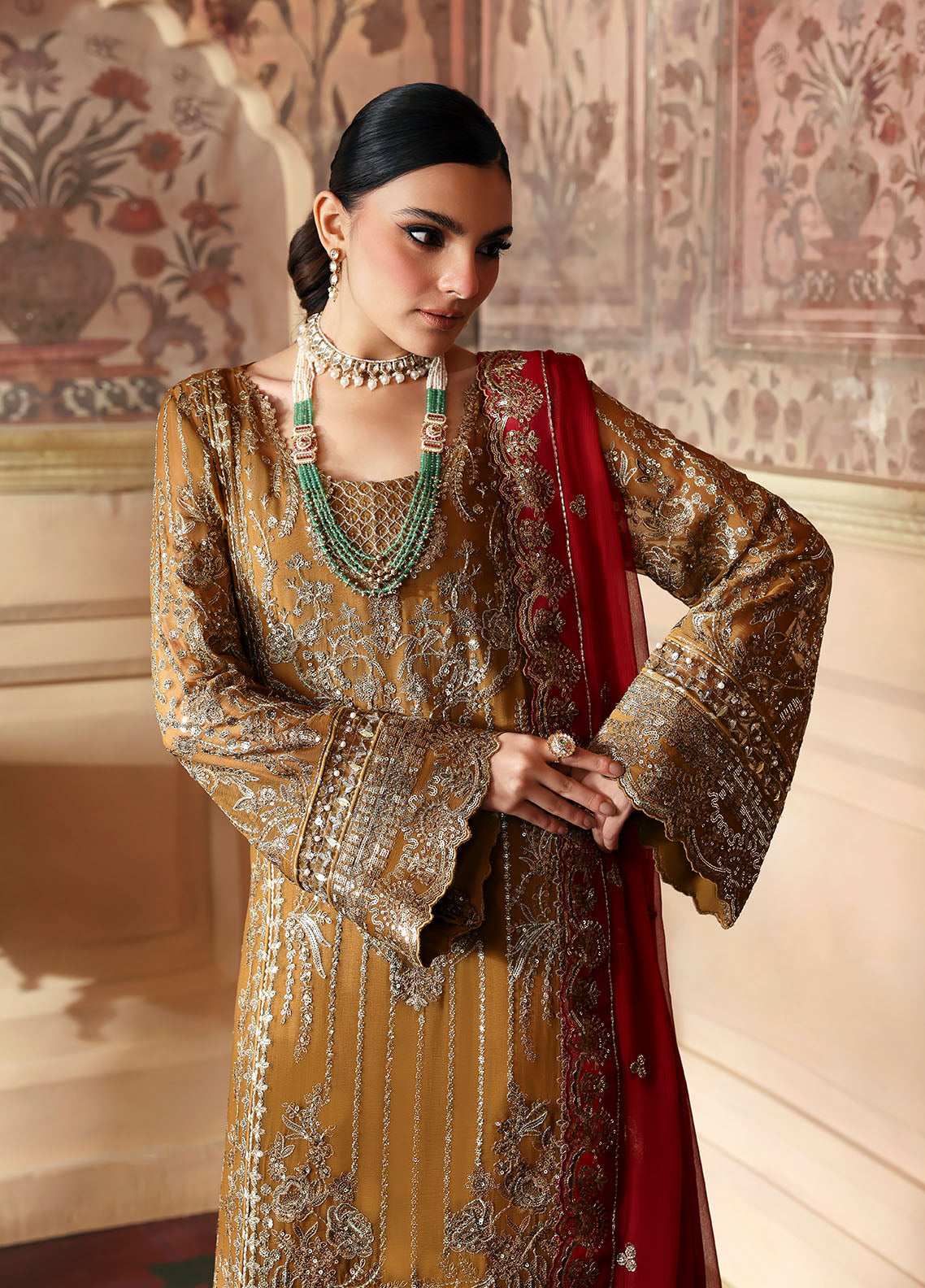 Gulaal | Evayna Embroidered Chiffon | Dinara by Gulaal - Designer Dress  - Type : Ladies Clothes - Available at Libayah - 100% Original 