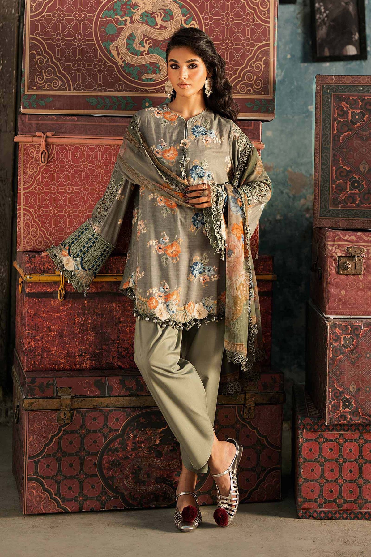 Maria B | M Prints Winter Fall 2026 | MPT-3103-A by Maria B - Designer Dress  - Type : Ladies Clothes - Available at Libayah - 100% Original 