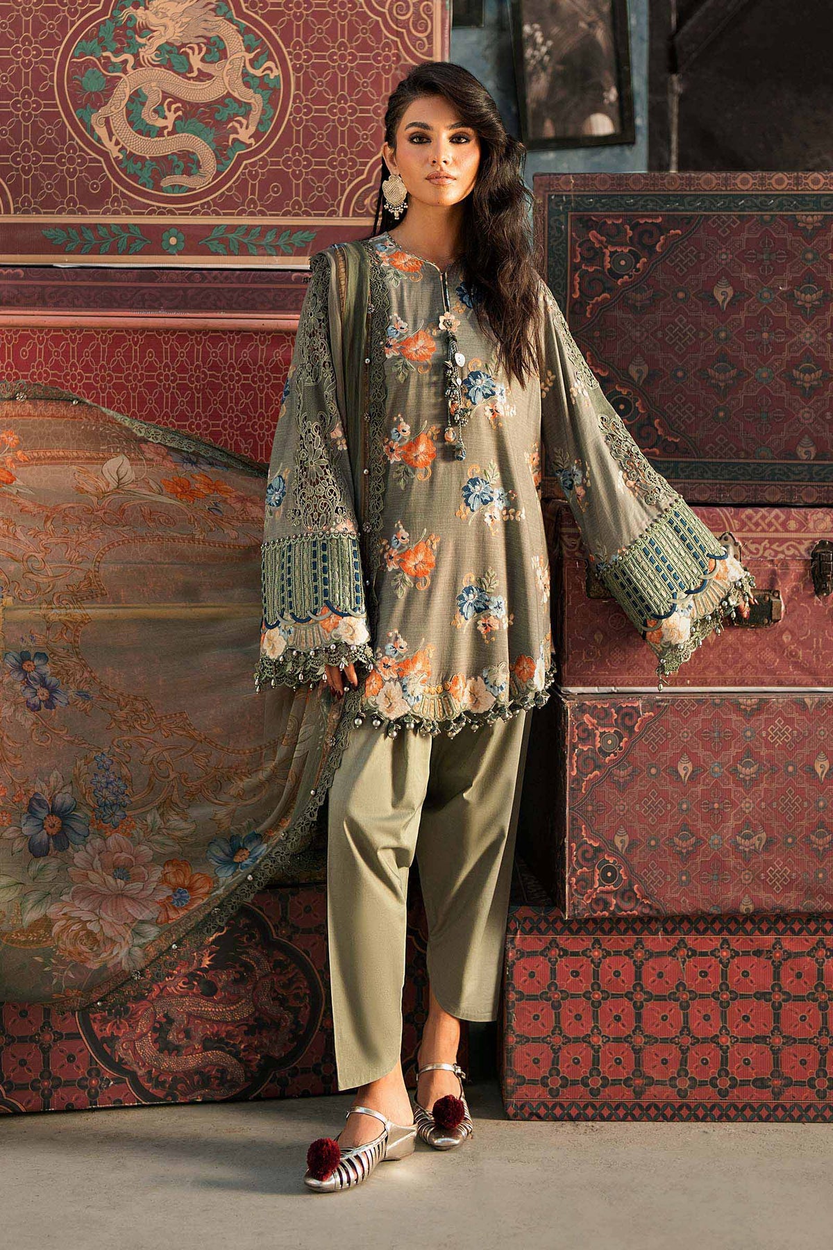 Maria B | M Prints Winter Fall 2026 | MPT-3103-A by Maria B - Designer Dress  - Type : Ladies Clothes - Available at Libayah - 100% Original 