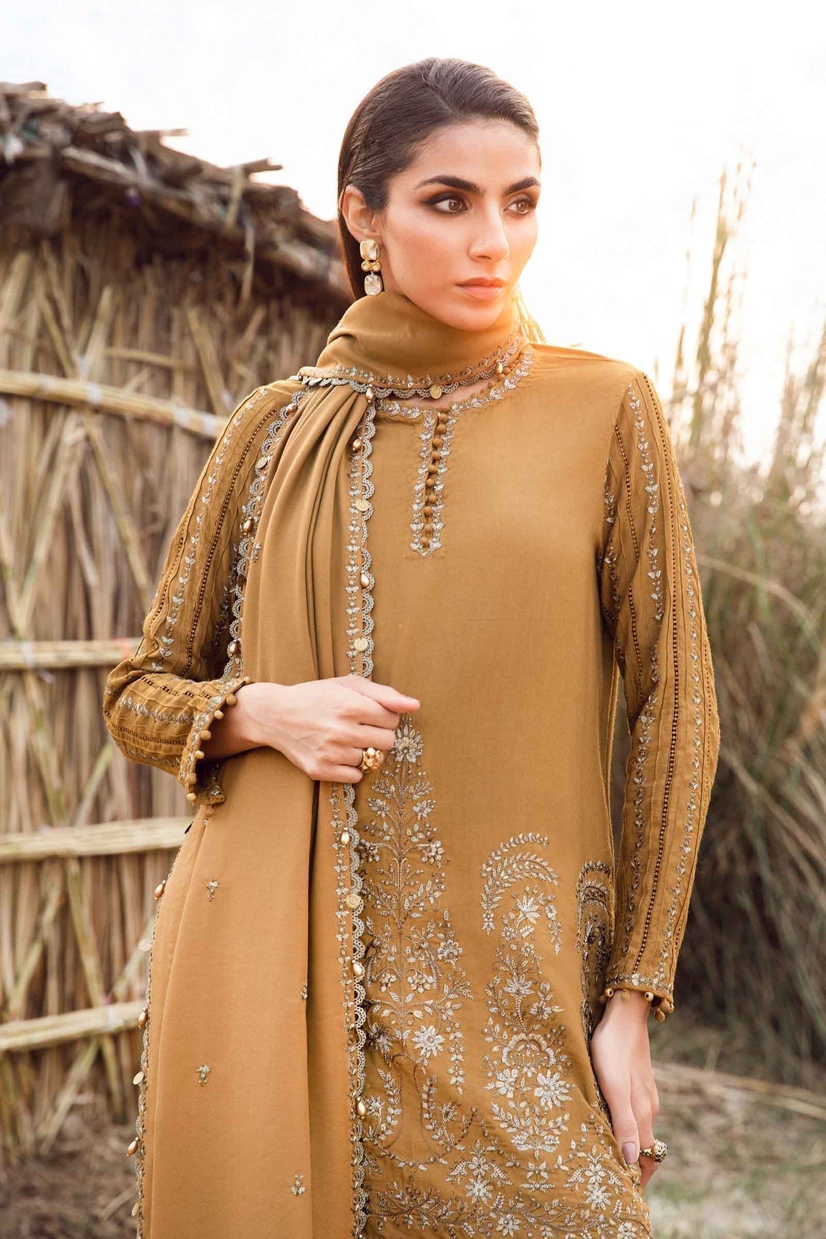Maria B | M Prints Winter 24 | MPT-2403-A by Maria B - Designer Dress  - Type : Ladies Clothes - Available at Libayah - 100% Original 