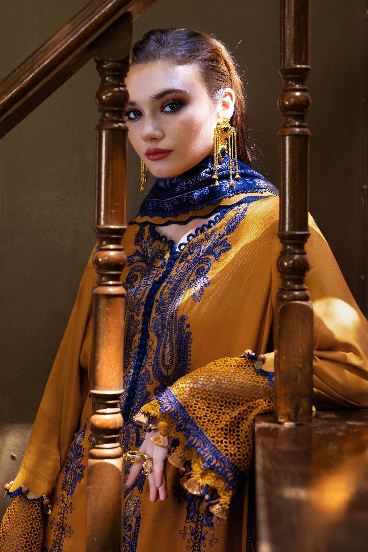 Maria B | M Prints Winter 25 | MPT-2803-A by Maria B - Designer Dress  - Type : Ladies Clothes - Available at Libayah - 100% Original 