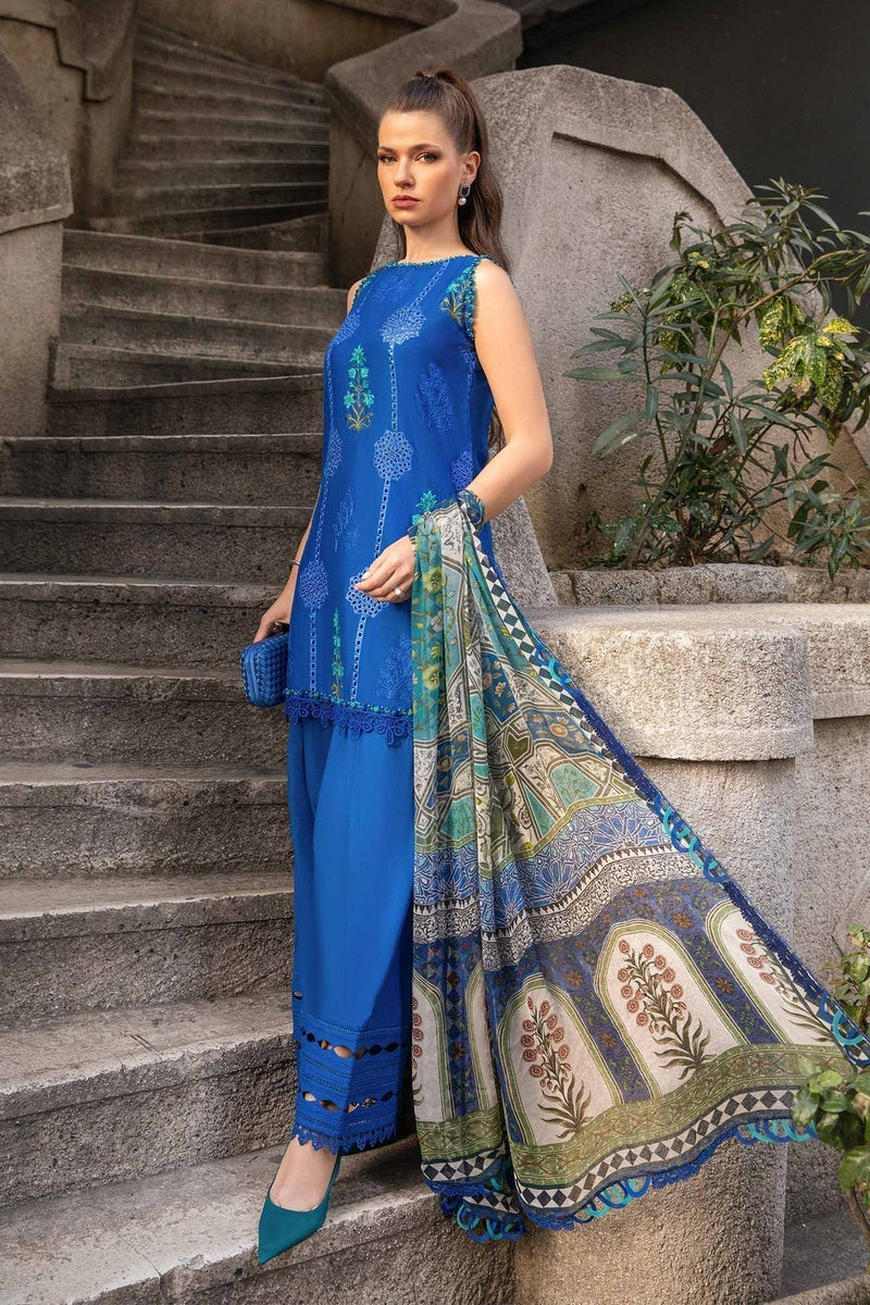 Maria B | M Prints Fall Edit 24 | MPT-2303-A by Maria B - Designer Dress  - Type : Ladies Clothes - Available at Libayah - 100% Original 