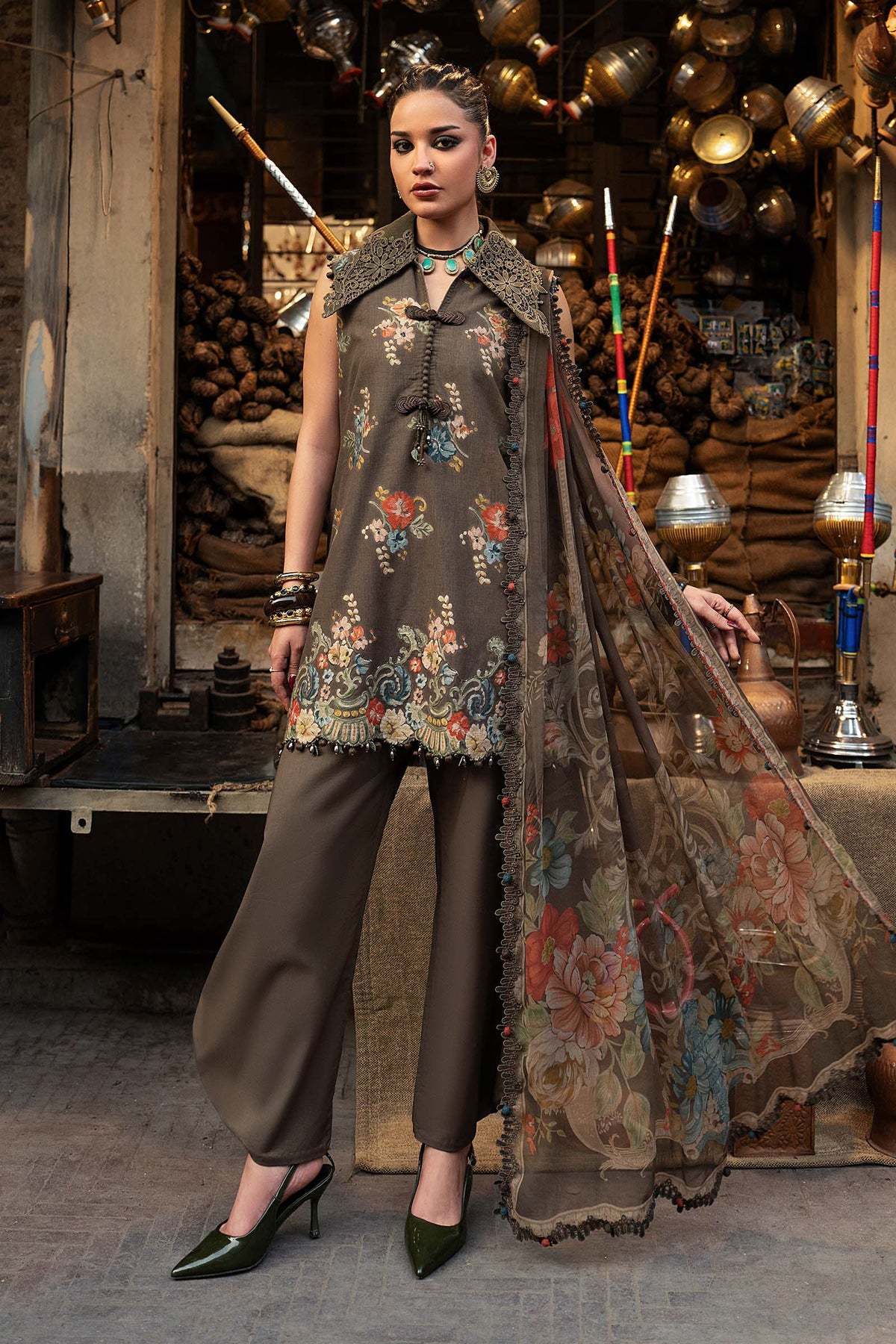 Maria B | M Prints Winter Fall 2026 | MPT-3103-B by Maria B - Designer Dress  - Type : Ladies Clothes - Available at Libayah - 100% Original 