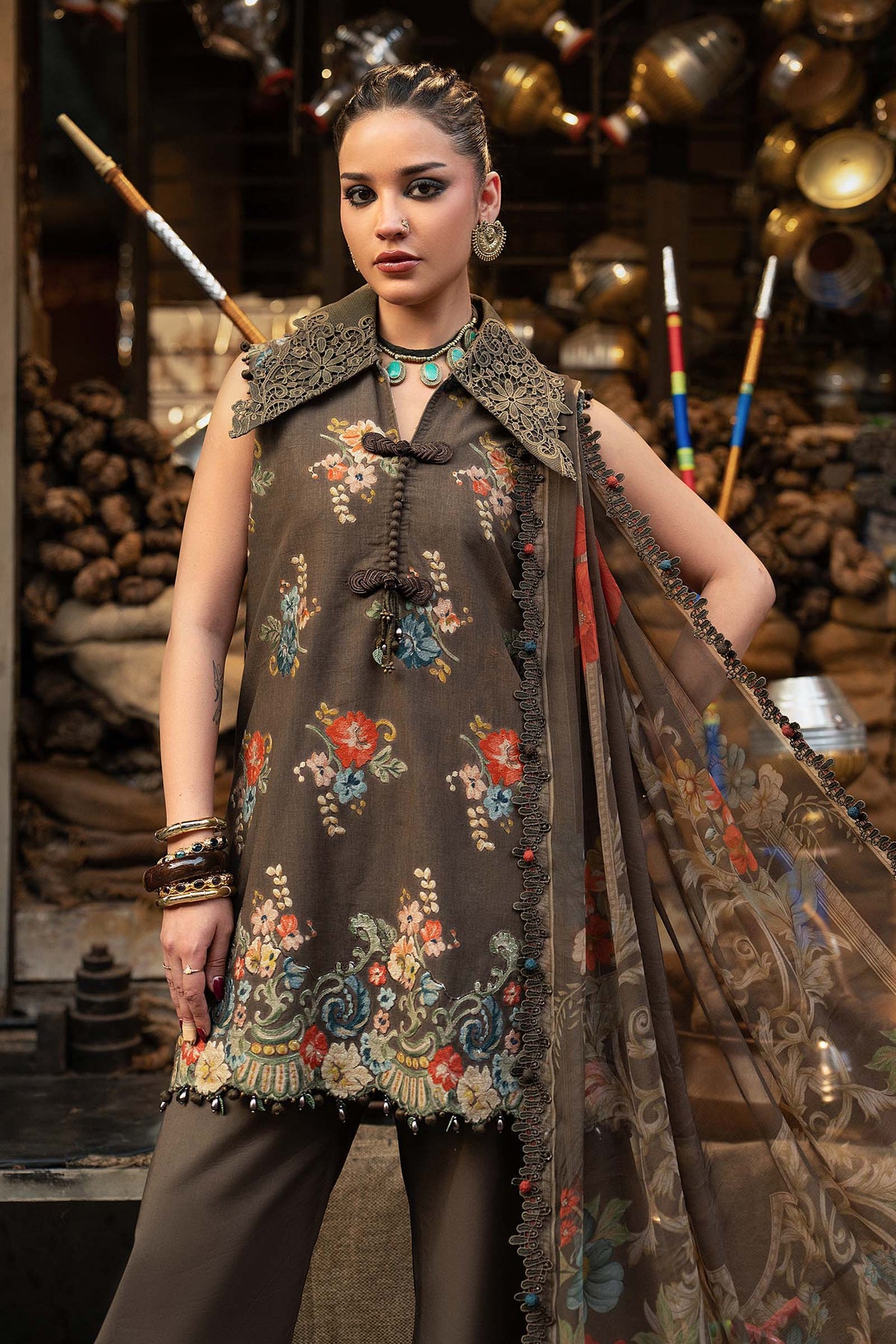 Maria B | M Prints Winter Fall 2026 | MPT-3103-B by Maria B - Designer Dress  - Type : Ladies Clothes - Available at Libayah - 100% Original 