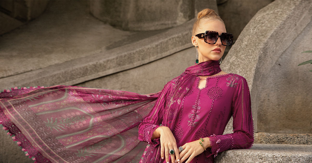 Maria B | M Prints Fall Edit 24 | MPT-2303-B by Maria B - Designer Dress  - Type : Ladies Clothes - Available at Libayah - 100% Original 