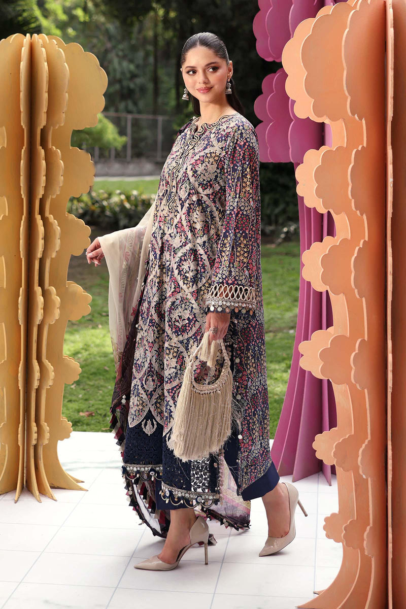 Maria B | M Prints 26 | MPT-3003-B by Maria B - Designer Dress  - Type : Ladies Clothes - Available at Libayah - 100% Original 