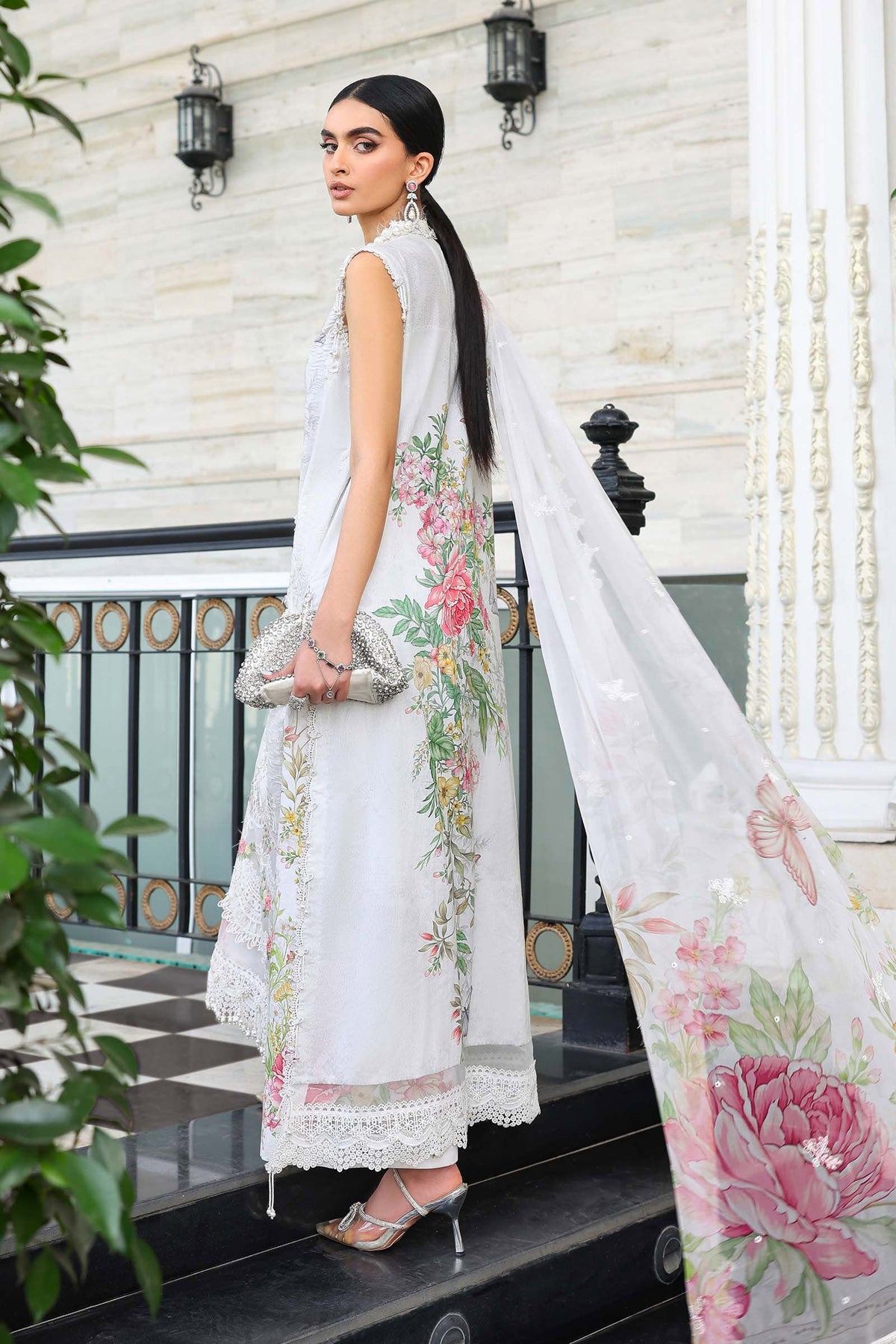 Maria B | Luxury Lawn 26 | EL-26-03 by Maria B - Designer Dress  - Type : Ladies Clothes - Available at Libayah - 100% Original 