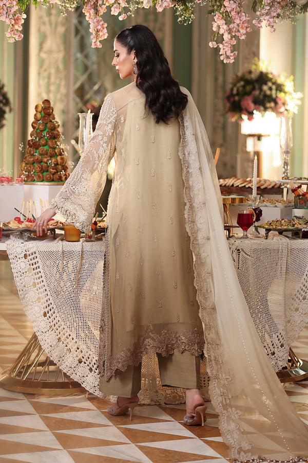 Maria b | Chiffon Formals 26 | MPC-26-103-Olive Gold by Maria B - Designer Dress  - Type : Ladies Clothes - Available at Libayah - 100% Original 