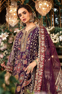 Maria B | Mbroidered Formals 24 | Organza Suit | BD-2903 by Maria B - Designer Dress  - Type : Wedding Dress - Available at Libayah - 100% Original 