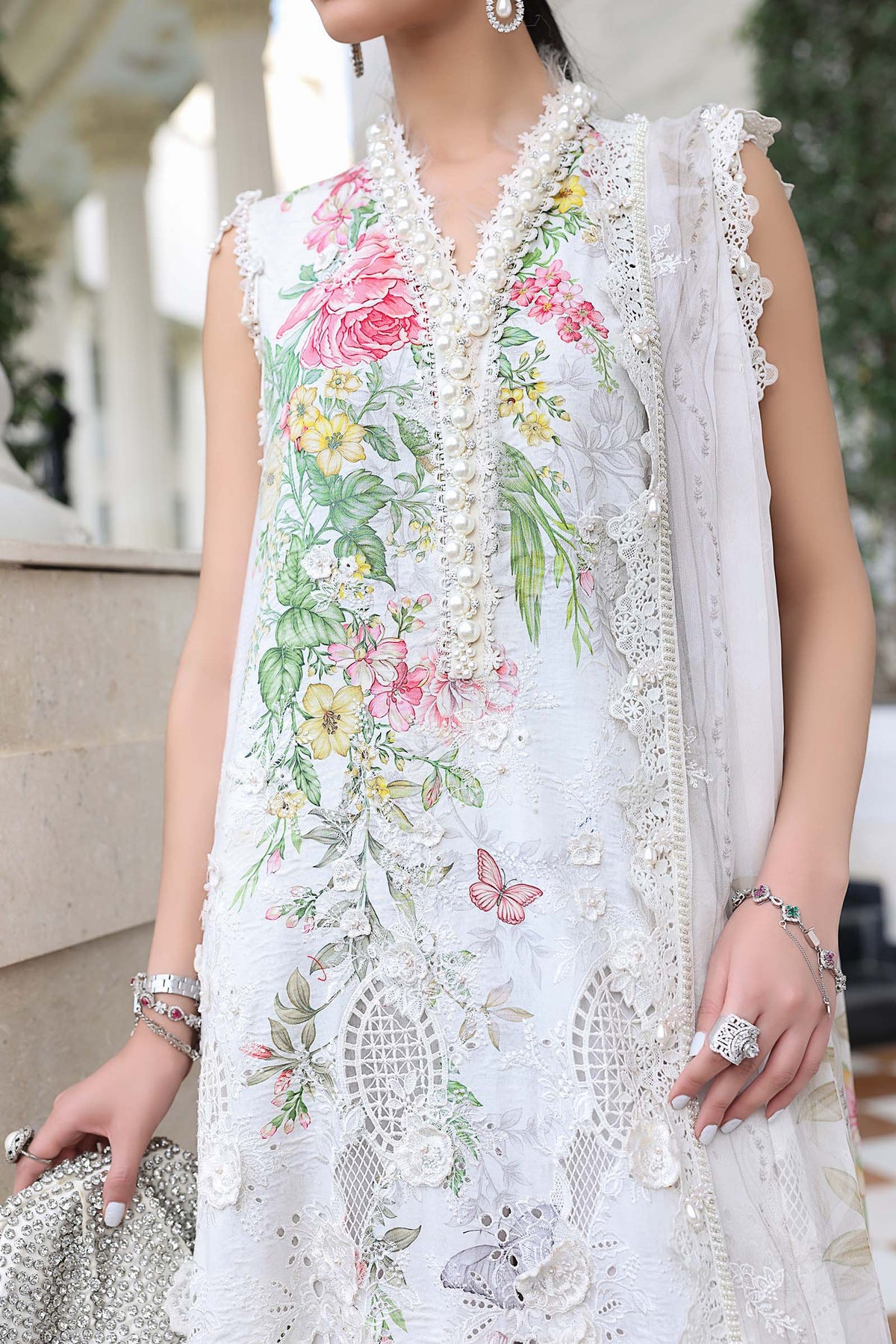 Maria B | Luxury Lawn 26 | EL-26-03 by Maria B - Designer Dress  - Type : Ladies Clothes - Available at Libayah - 100% Original 