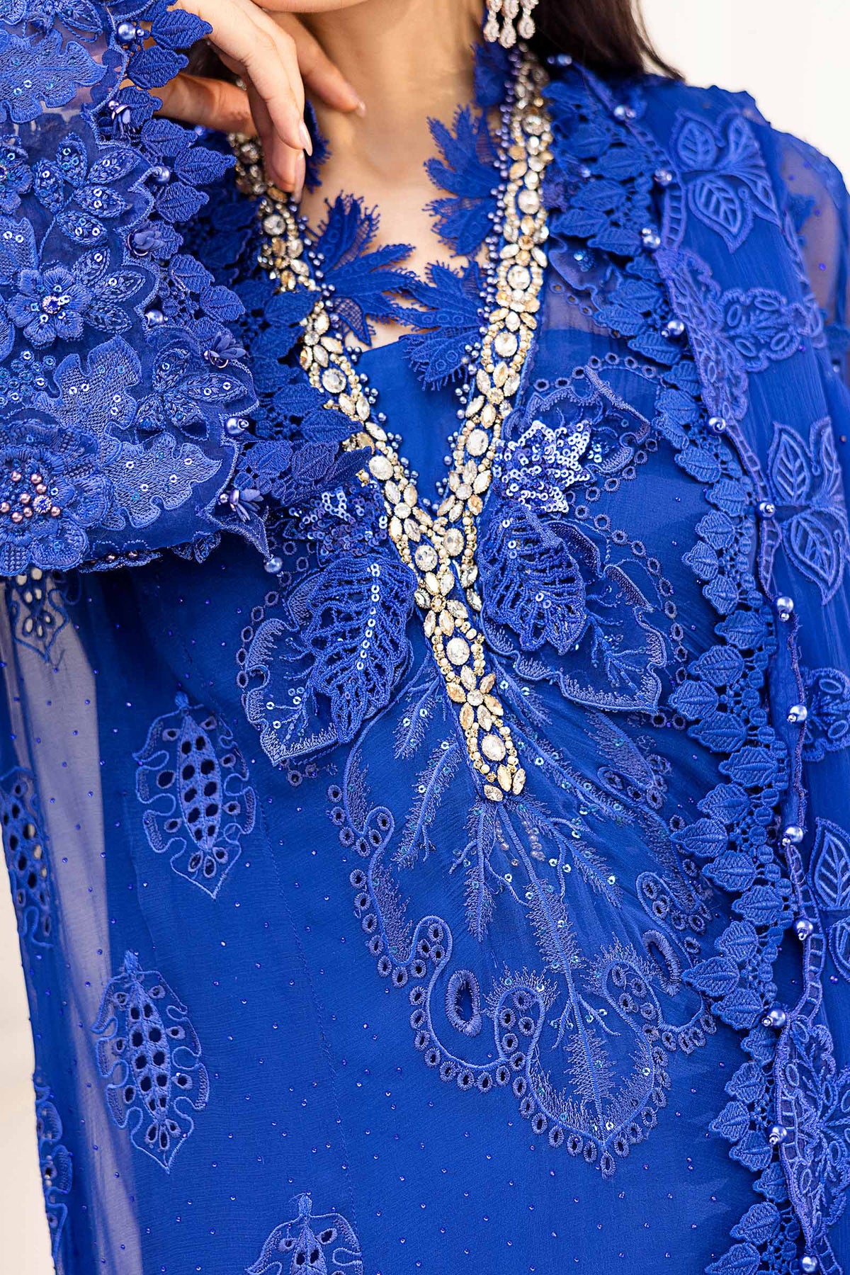 Maria B | Chiffon Formals 25 | MPC-25-103 by Maria B - Designer Dress  - Type : Ladies Clothes - Available at Libayah - 100% Original 