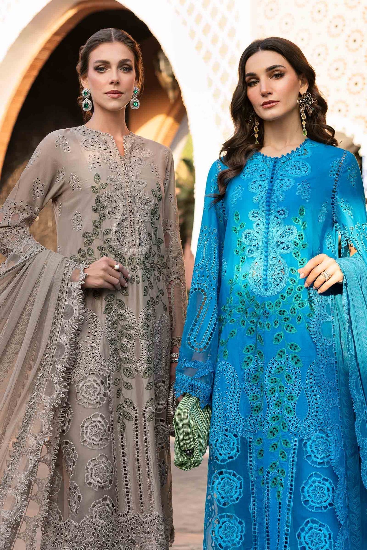 Maria B | Luxury Lawn 25 | D-2503-A by Maria B - Designer Dress - Type: Ladies Clothes - Available at Libayah - 100% Original