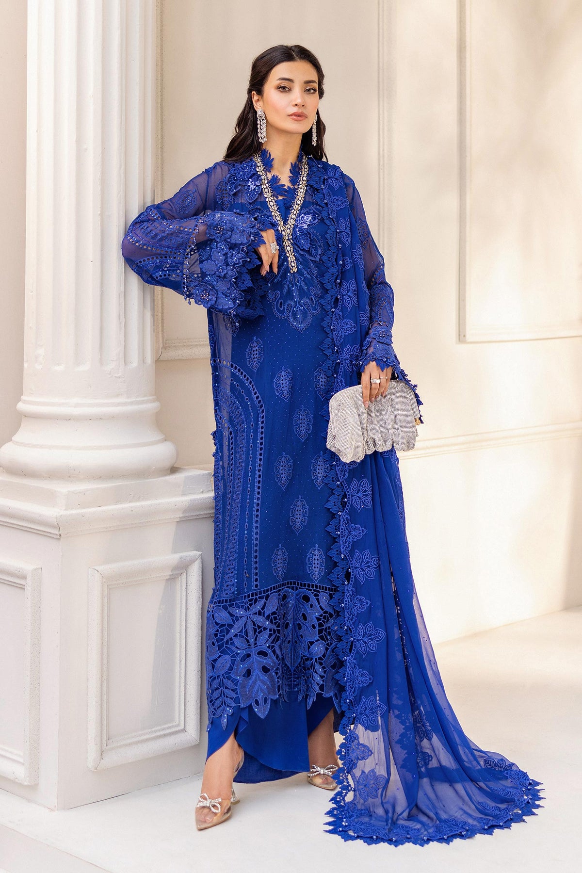 Maria B | Chiffon Formals 25 | MPC-25-103 by Maria B - Designer Dress  - Type : Ladies Clothes - Available at Libayah - 100% Original 