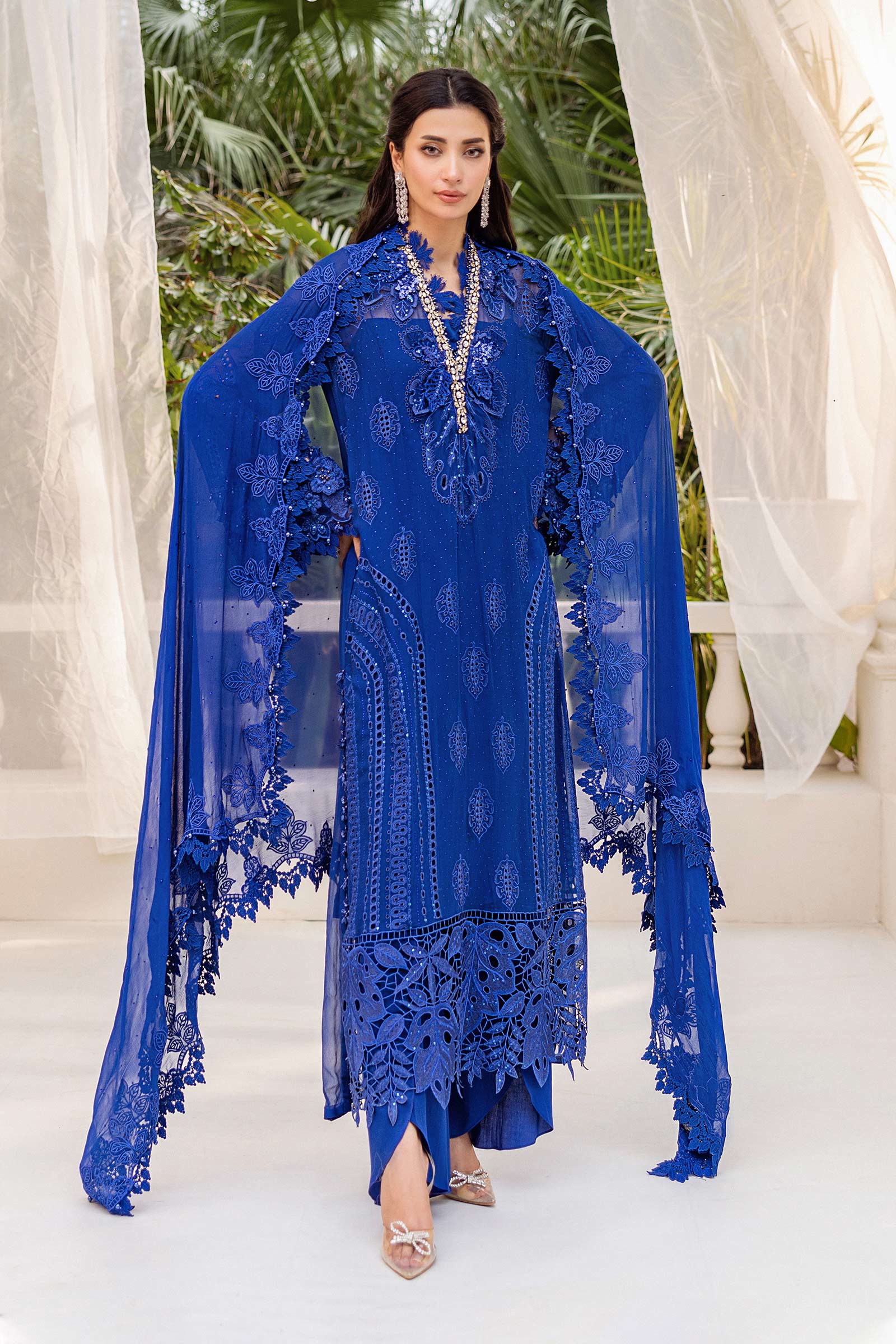 Maria B | Chiffon Formals 25 | MPC-25-103 by Maria B - Designer Dress  - Type : Ladies Clothes - Available at Libayah - 100% Original 