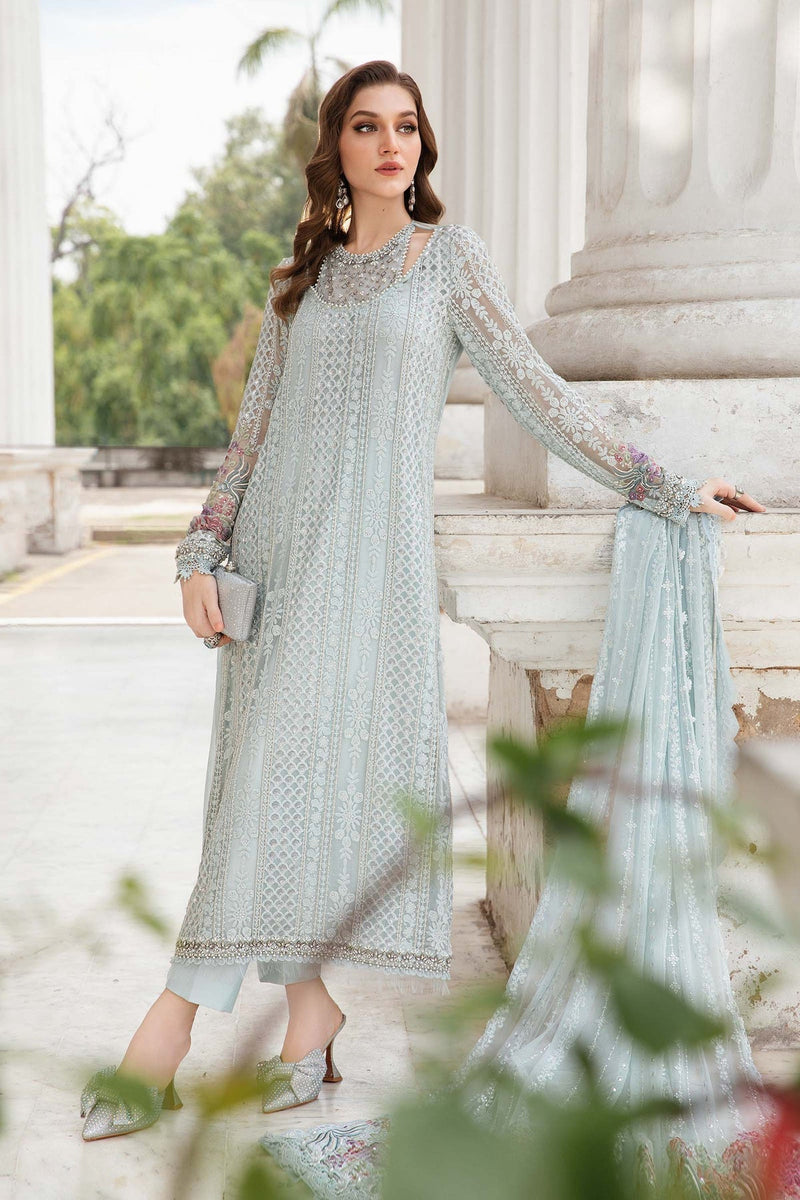 Maria B | Chiffon Formals 24 | Chiffon Suit | MPC-24-103 by Maria B - Designer Dress - Type: Formal - Available at Libayah - 100% Original