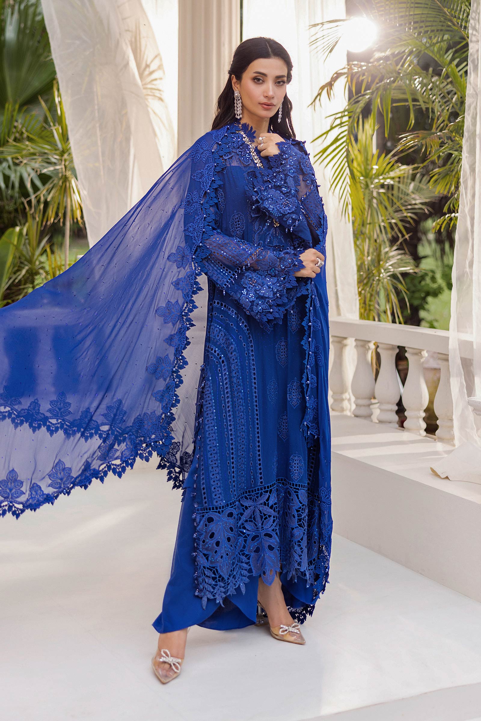 Maria B | Chiffon Formals 25 | MPC-25-103 by Maria B - Designer Dress  - Type : Ladies Clothes - Available at Libayah - 100% Original 