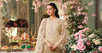 Maria b | Chiffon Formals 26 | MPC-26-103-Olive Gold by Maria B - Designer Dress  - Type : Ladies Clothes - Available at Libayah - 100% Original 