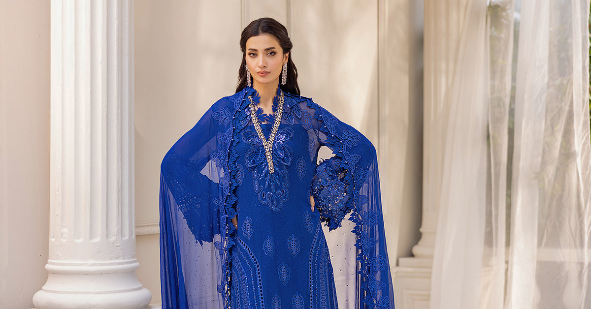 Maria B | Chiffon Formals 25 | MPC-25-103 by Maria B - Designer Dress  - Type : Ladies Clothes - Available at Libayah - 100% Original 