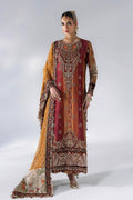 Maria B | Mbroidered Wedding Formals 26 | BD-3104-Maroon Crimson by Maria B - Designer Dress  - Type : Ladies Clothes - Available at Libayah - 100% Original 
