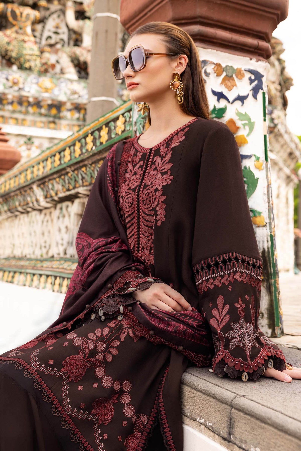 Maria B | M Prints Winter 25 | MPT-2804-A by Maria B - Designer Dress  - Type : Ladies Clothes - Available at Libayah - 100% Original 