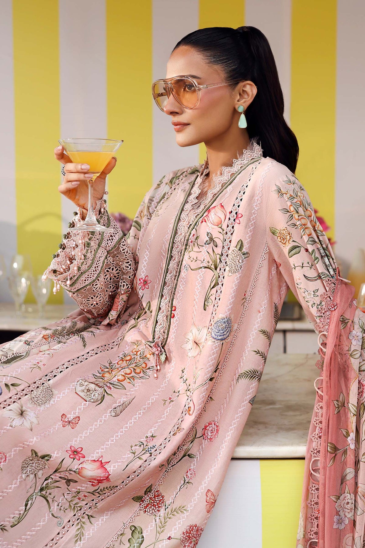 Maria B | M Prints 26 | MPT-3004-A by Maria B - Designer Dress  - Type : Ladies Clothes - Available at Libayah - 100% Original 