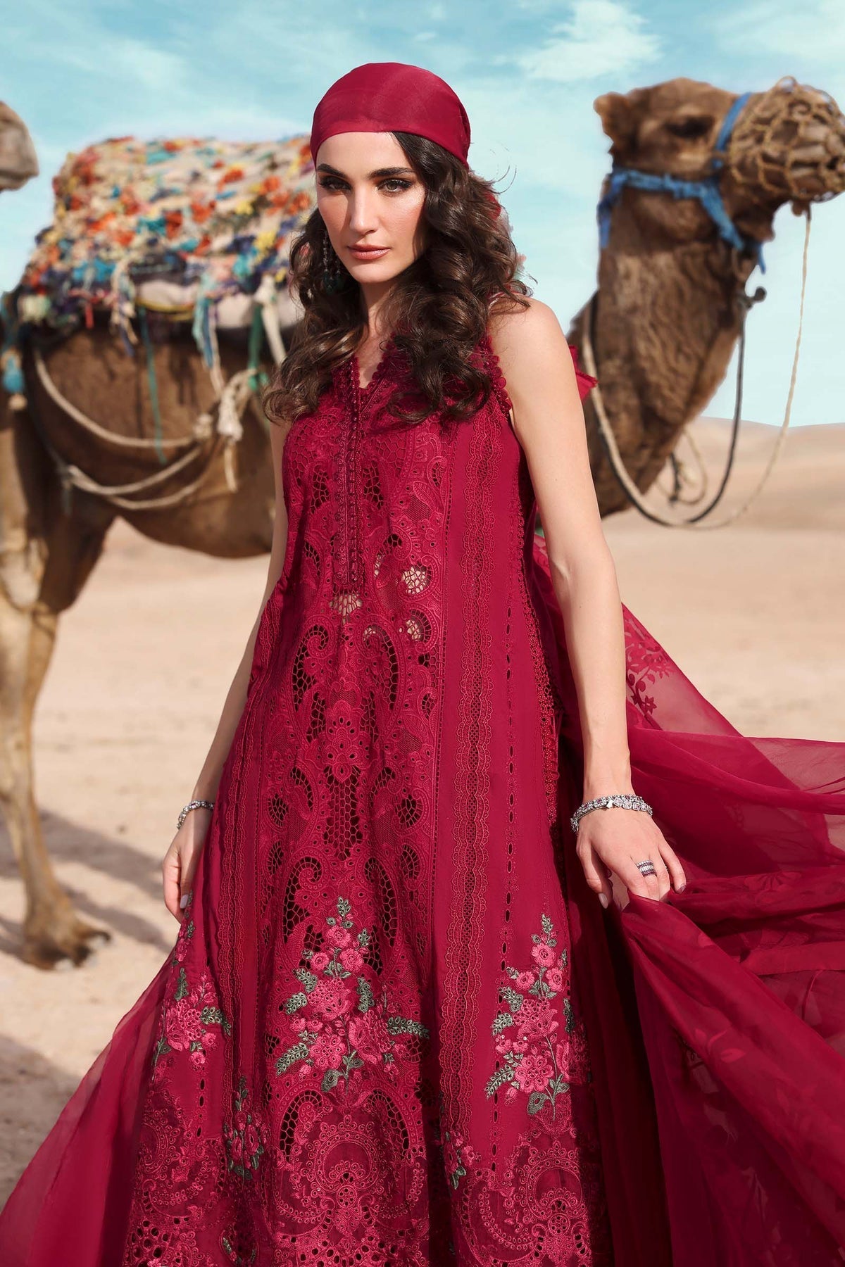 Maria B | Luxury Lawn 25 | D-2504-A by Maria B - Designer Dress - Type: Ladies Clothes - Available at Libayah - 100% Original