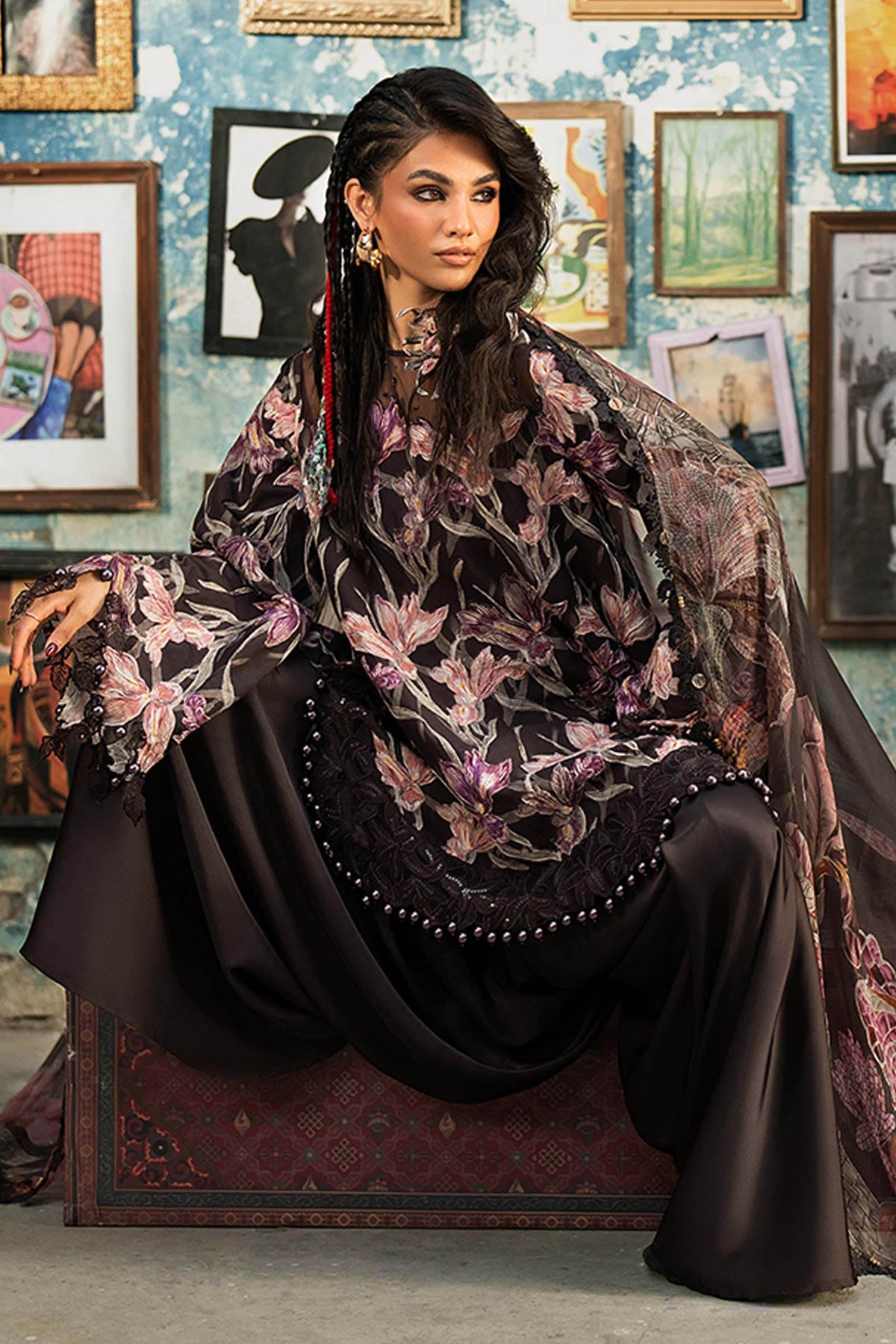 Maria B | M Prints Winter Fall 2026 | MPT-3104-B by Maria B - Designer Dress  - Type : Ladies Clothes - Available at Libayah - 100% Original 