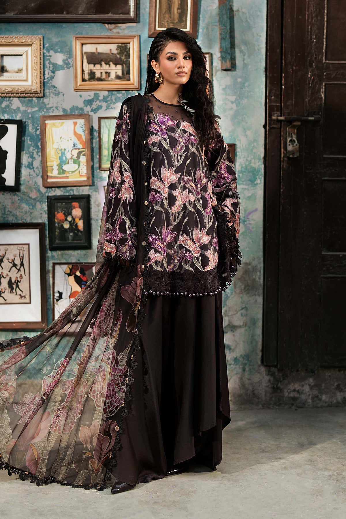 Maria B | M Prints Winter Fall 2026 | MPT-3104-B by Maria B - Designer Dress  - Type : Ladies Clothes - Available at Libayah - 100% Original 
