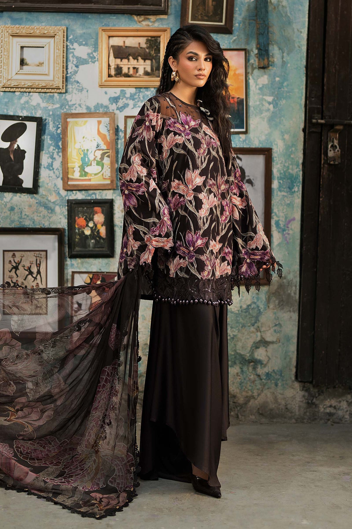 Maria B | M Prints Winter Fall 2026 | MPT-3104-B by Maria B - Designer Dress  - Type : Ladies Clothes - Available at Libayah - 100% Original 