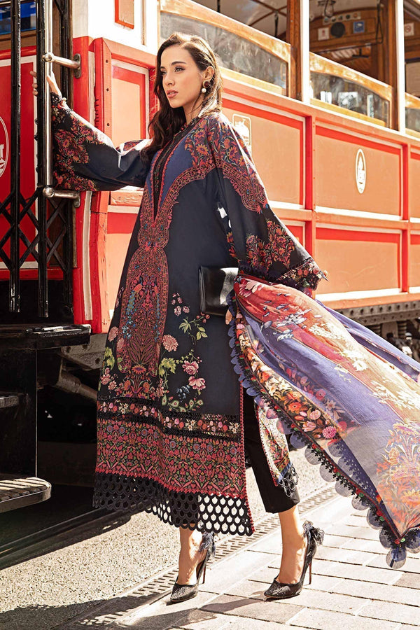 Maria B | M Prints Fall Edit 24 | MPT-2304-B by Maria B - Designer Dress  - Type : Ladies Clothes - Available at Libayah - 100% Original 