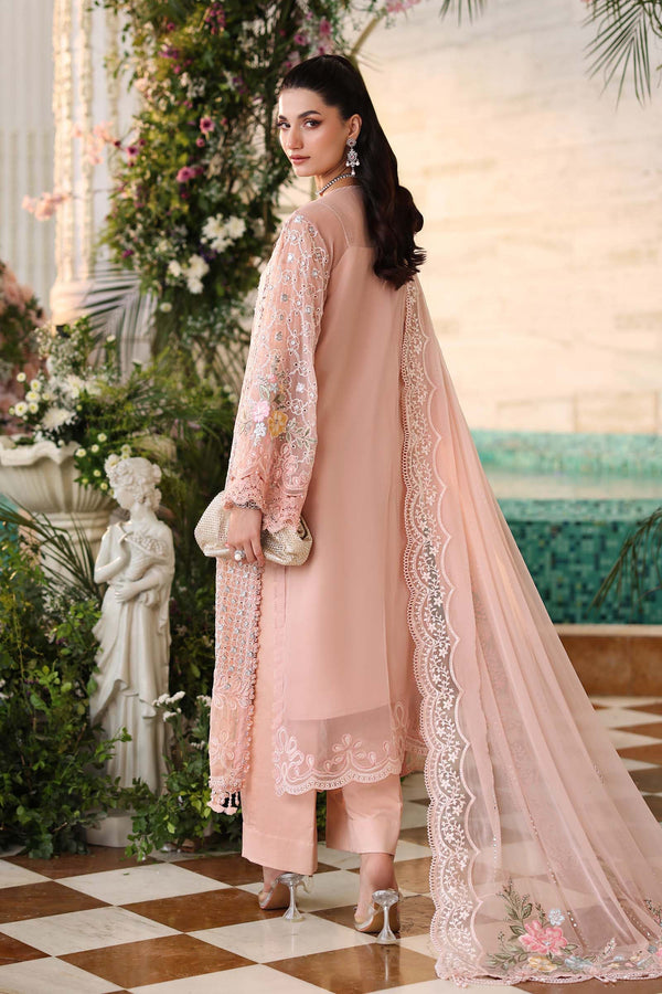 Maria b | Chiffon Formals 26 | MPC-26-104-Peach Pink by Maria B - Designer Dress  - Type : Ladies Clothes - Available at Libayah - 100% Original 