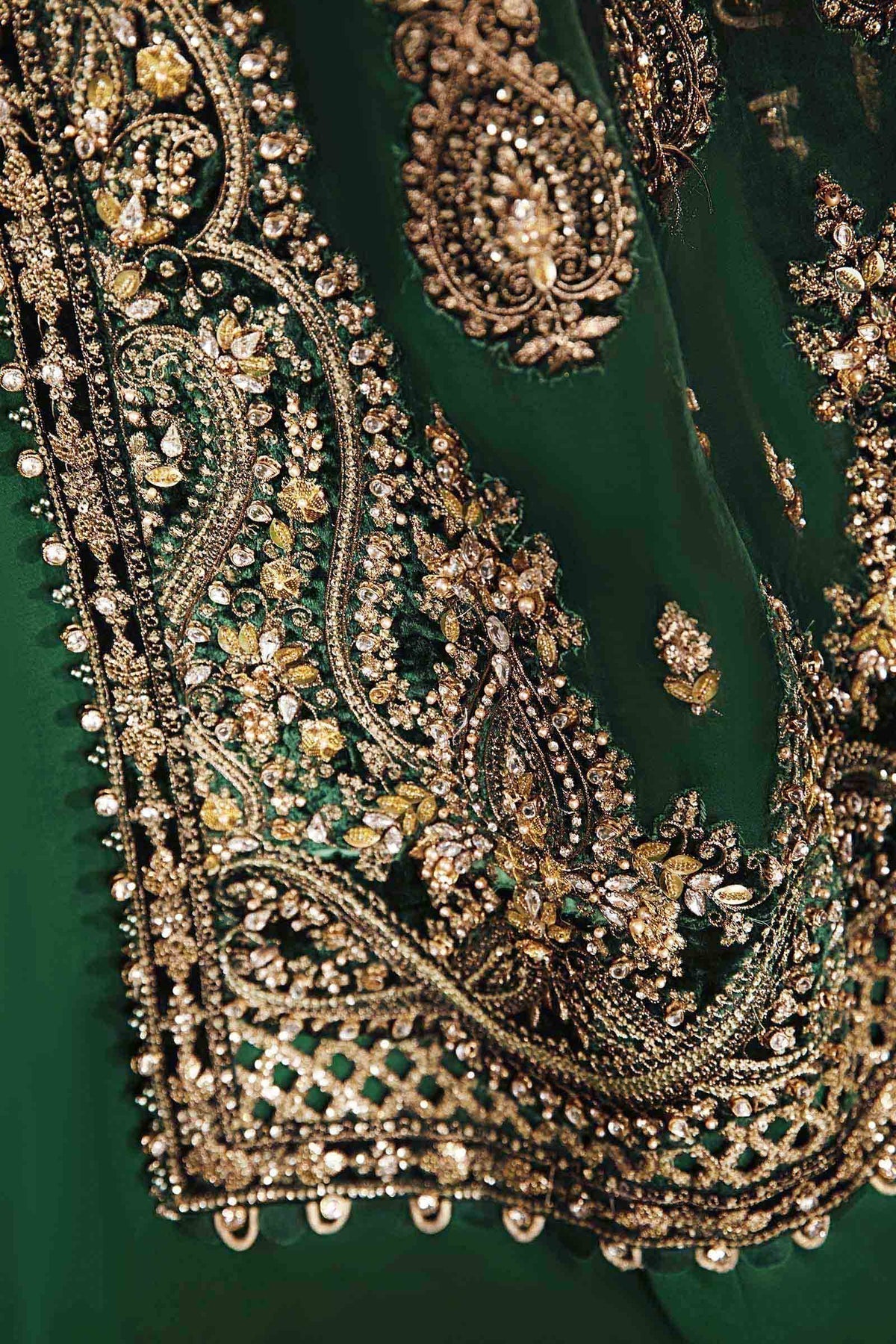 Maria B | Mbroidered Formals 24 | Velvet Suit | BD-2904 by Maria B - Designer Dress  - Type : Wedding Dress - Available at Libayah - 100% Original 