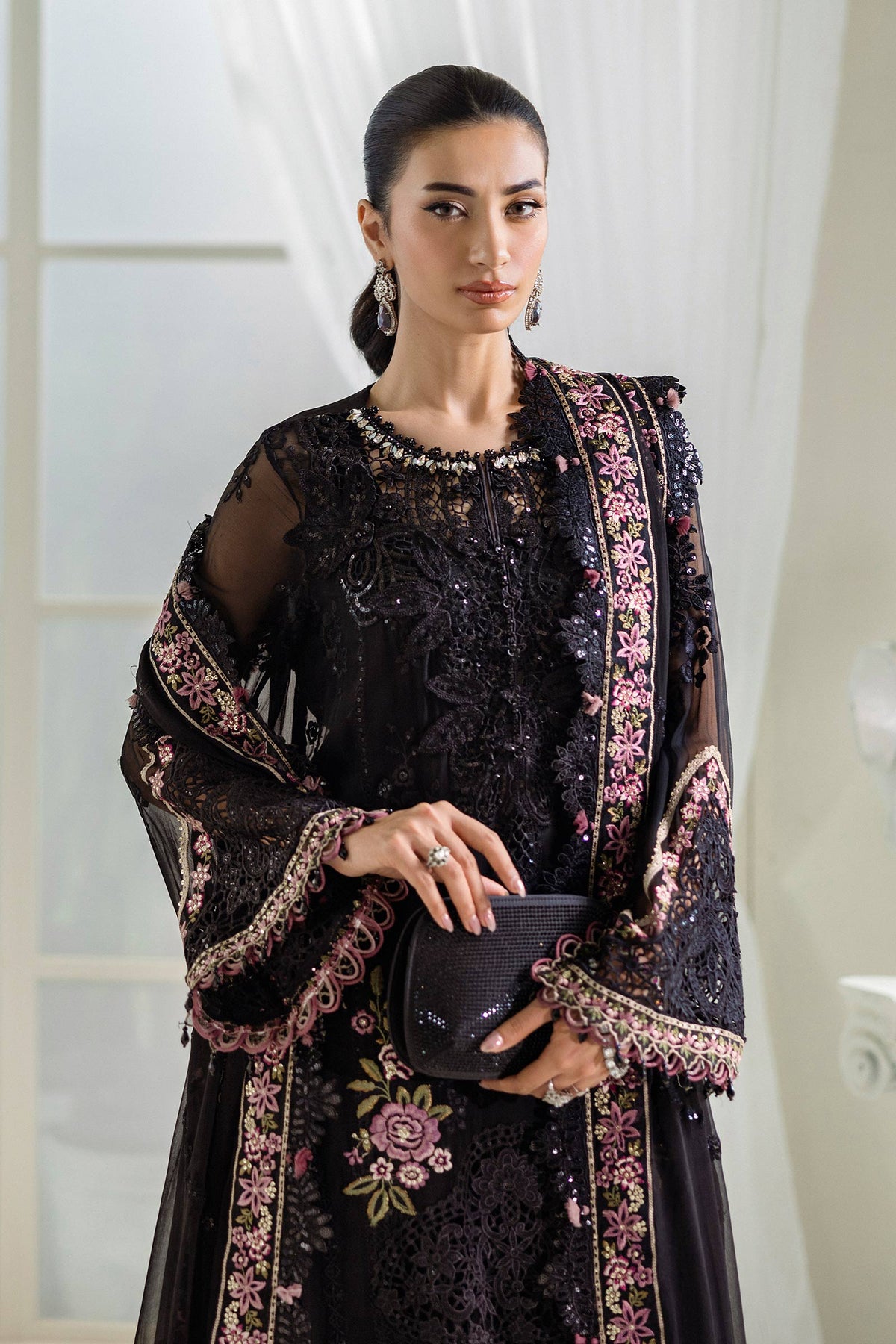 Maria B | Chiffon Formals 25 | MPC-25-104 by Maria B - Designer Dress  - Type : Ladies Clothes - Available at Libayah - 100% Original 