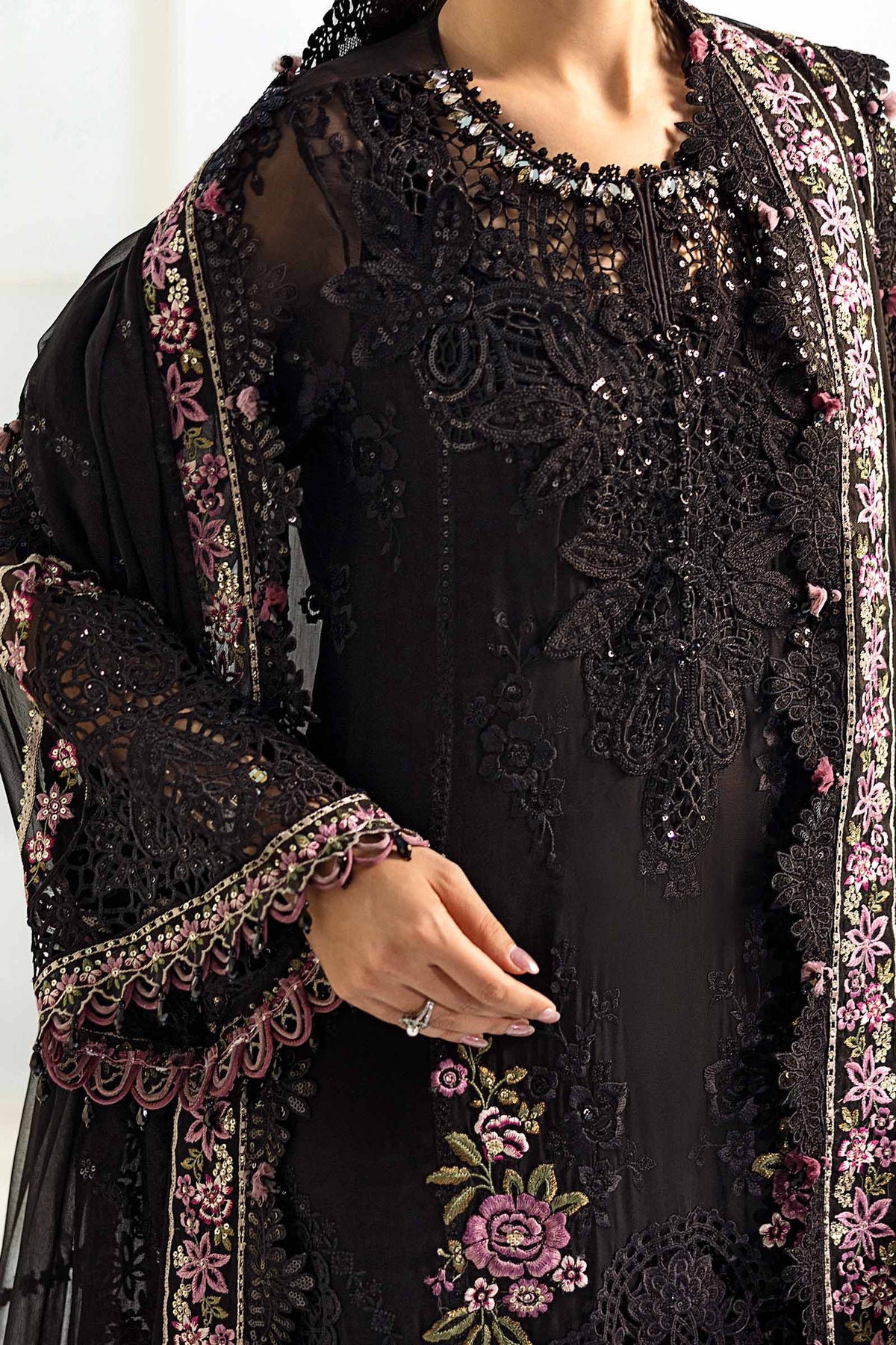 Maria B | Chiffon Formals 25 | MPC-25-104 by Maria B - Designer Dress  - Type : Ladies Clothes - Available at Libayah - 100% Original 