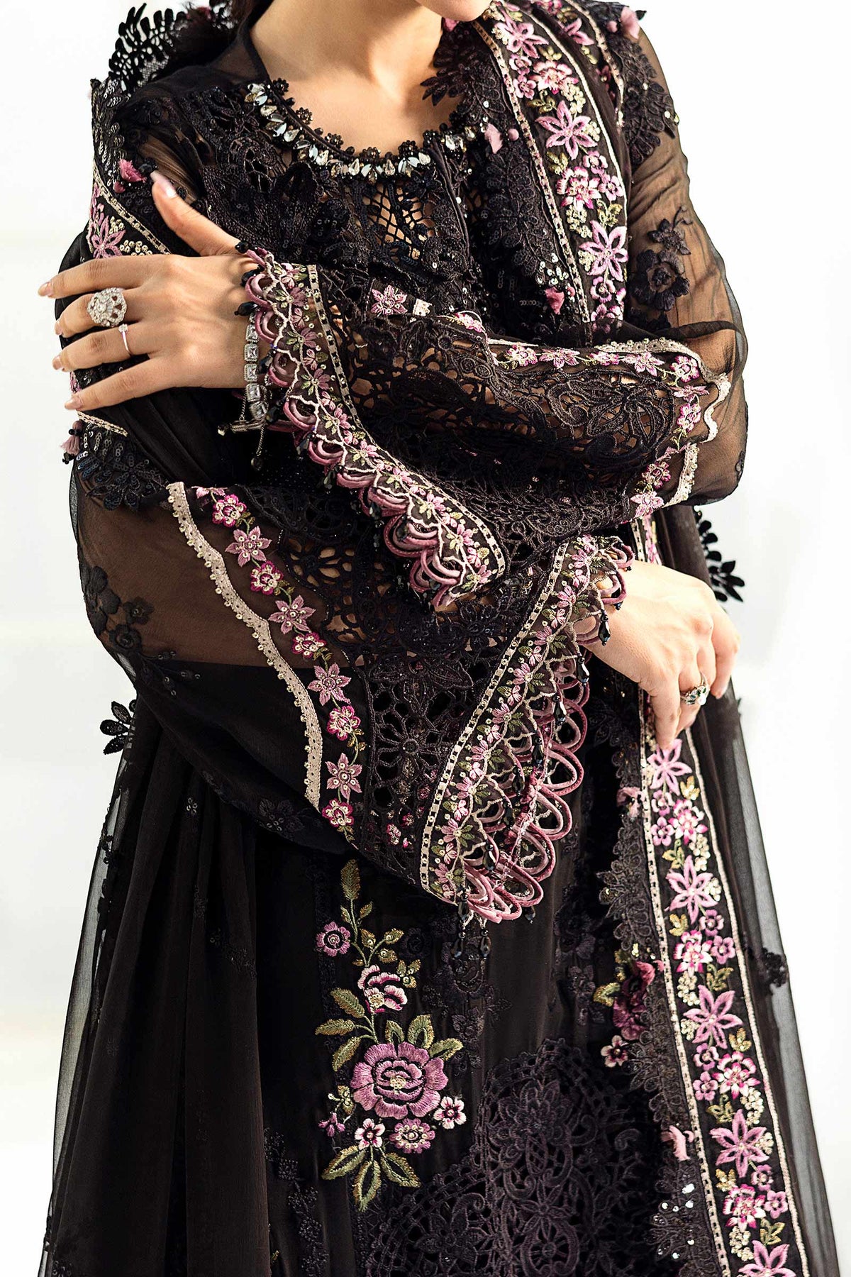 Maria B | Chiffon Formals 25 | MPC-25-104 by Maria B - Designer Dress  - Type : Ladies Clothes - Available at Libayah - 100% Original 