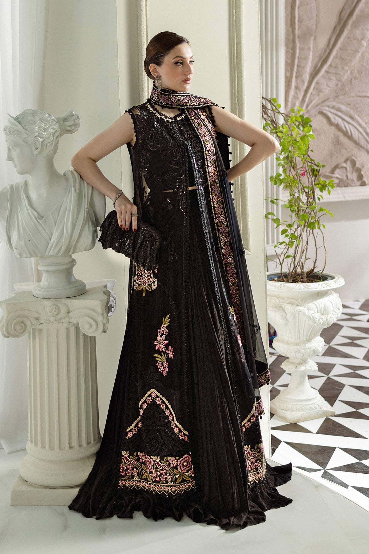 Maria B | Chiffon Formals 25 | MPC-25-104 by Maria B - Designer Dress  - Type : Ladies Clothes - Available at Libayah - 100% Original 