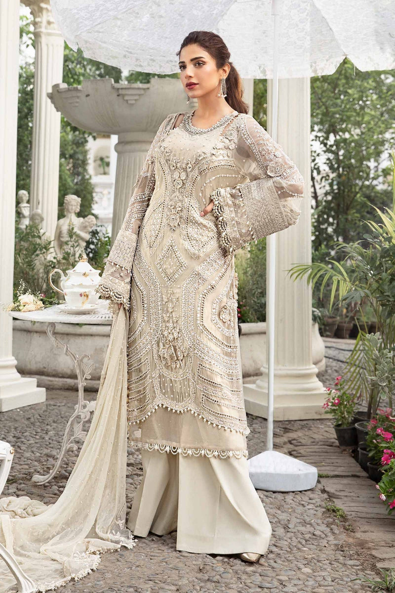 Maria B | Chiffon Formals 24 | Chiffon Suit | MPC-24-104 by Maria B - Designer Dress - Type: Formal - Available at Libayah - 100% Original