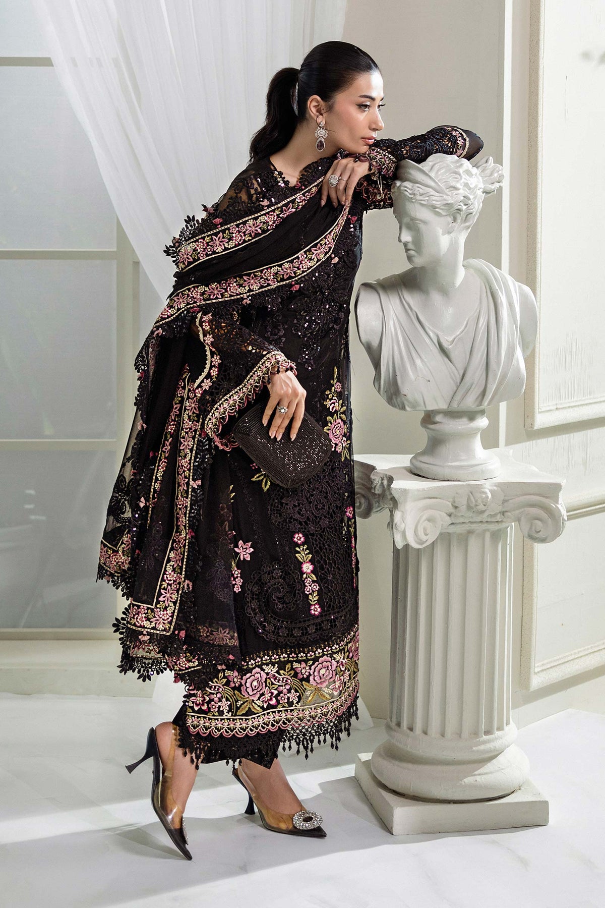 Maria B | Chiffon Formals 25 | MPC-25-104 by Maria B - Designer Dress  - Type : Ladies Clothes - Available at Libayah - 100% Original 