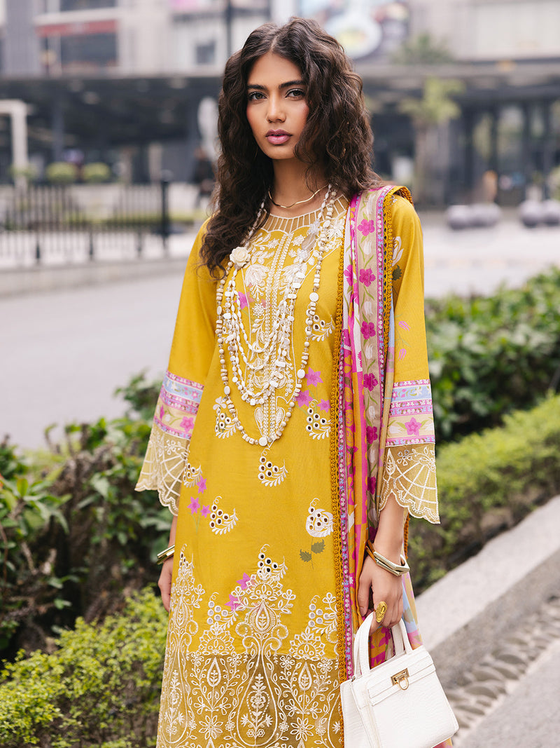 Mahnur | Broadway Luxury Lawn 25 | Buttercup by Mahnur - Designer Dress - Type: Ladies Clothes - Available at Libayah - 100% Original