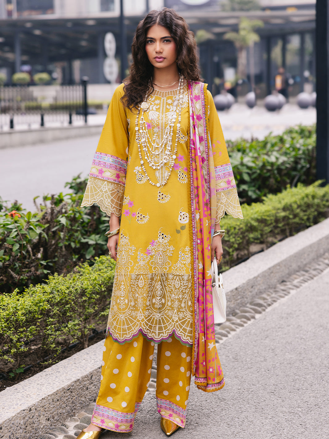 Mahnur | Broadway Luxury Lawn 25 | Buttercup by Mahnur - Designer Dress - Type: Ladies Clothes - Available at Libayah - 100% Original