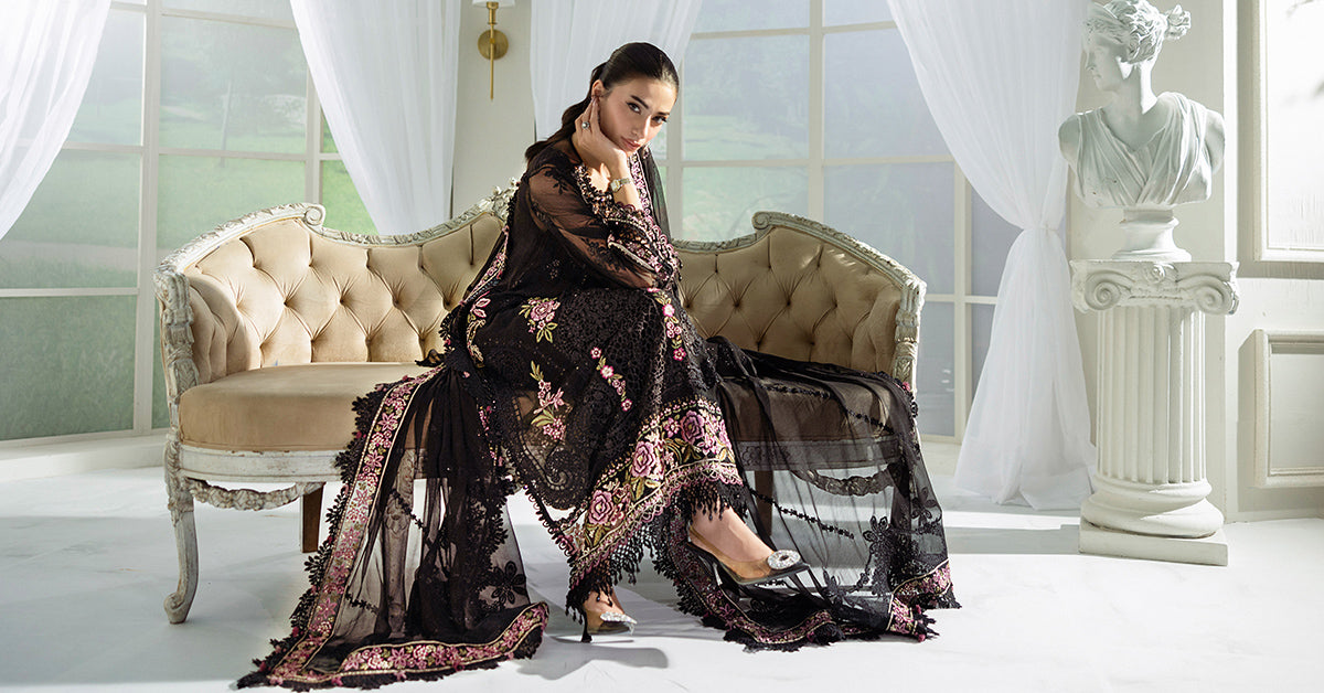 Maria B | Chiffon Formals 25 | MPC-25-104 by Maria B - Designer Dress  - Type : Ladies Clothes - Available at Libayah - 100% Original 