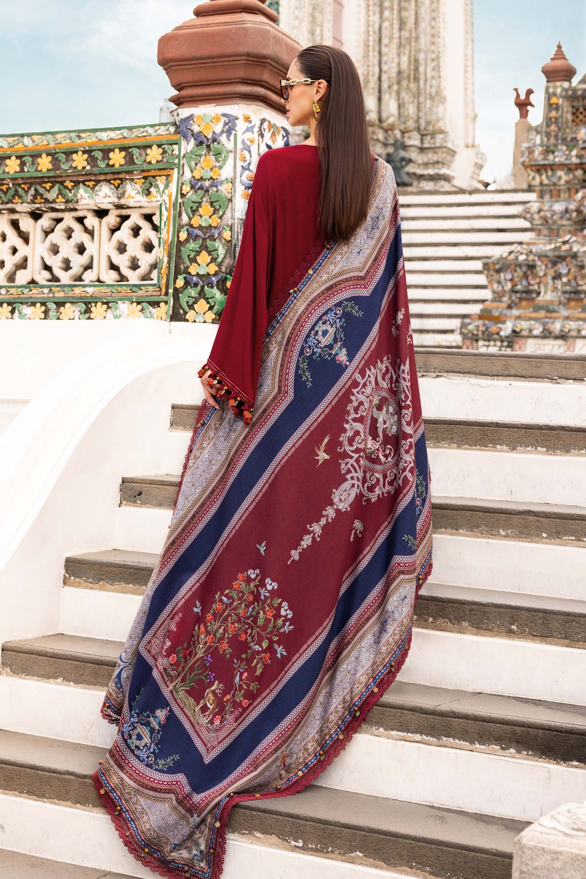 Maria B | M Prints Winter 25 | MPT-2805-A by Maria B - Designer Dress  - Type : Ladies Clothes - Available at Libayah - 100% Original 