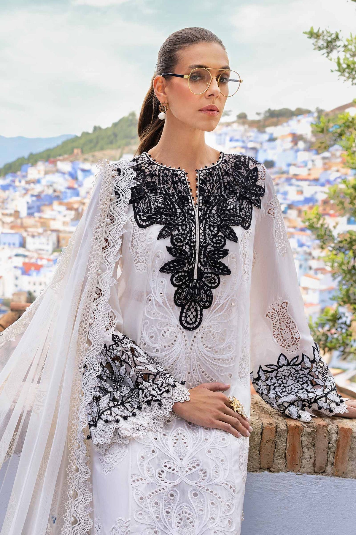 Maria B | Luxury Lawn 25 | D-2505-A by Maria B - Designer Dress - Type: Ladies Clothes - Available at Libayah - 100% Original