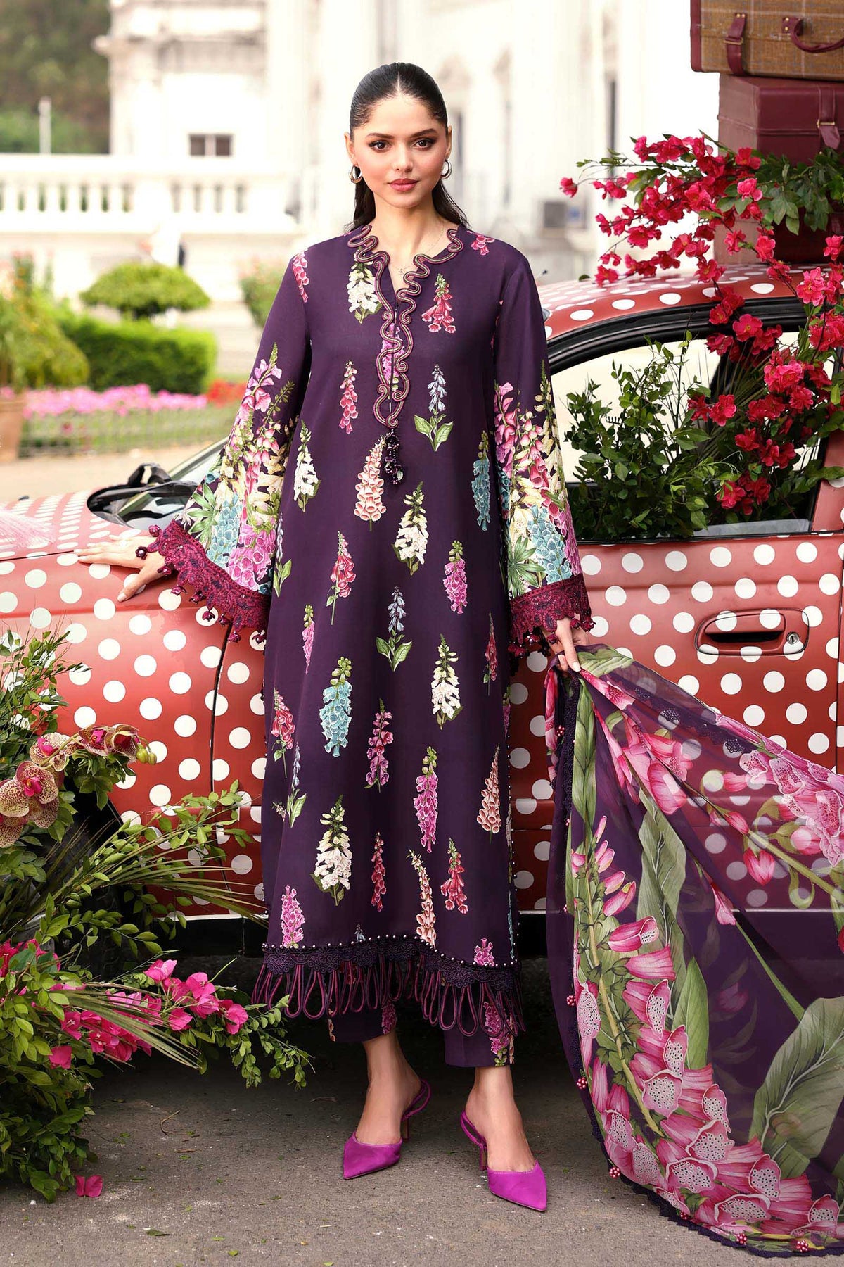 Maria B | M Prints 26 | MPT-3005-A by Maria B - Designer Dress  - Type : Ladies Clothes - Available at Libayah - 100% Original 