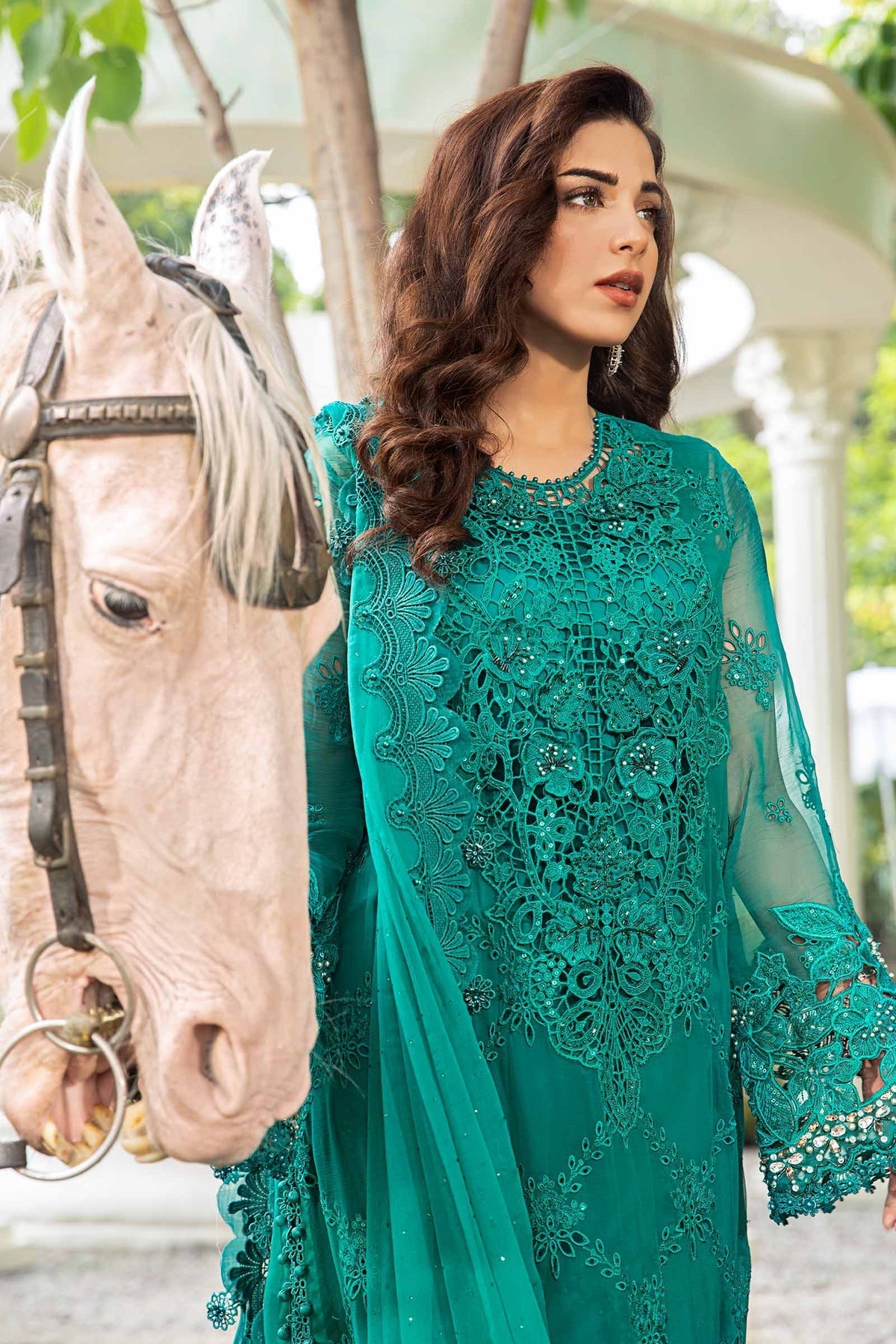 Maria B | Chiffon Formals 24 | Chiffon Suit | MPC-24-105 by Maria B - Designer Dress - Type: Formal - Available at Libayah - 100% Original