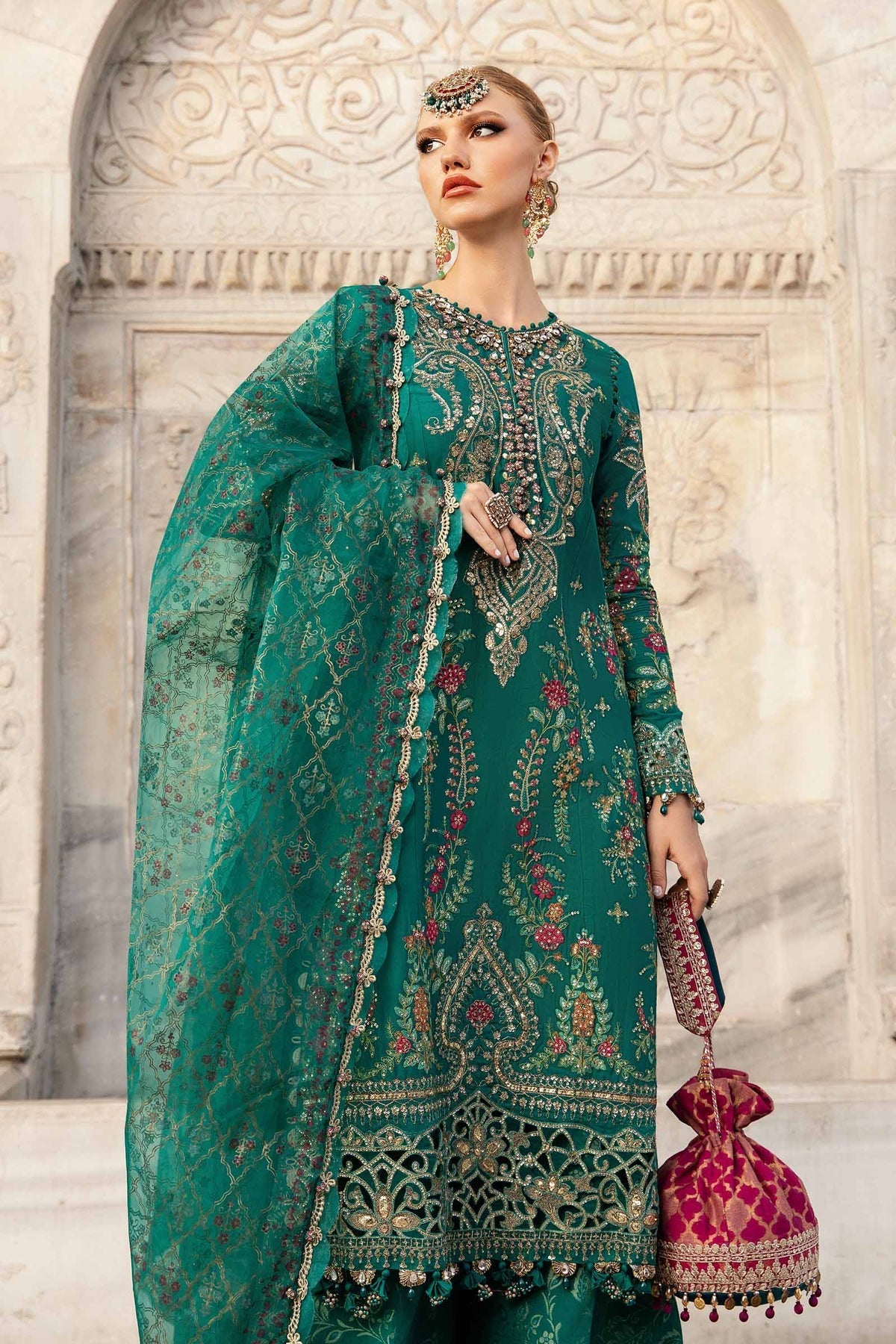Maria B | Sateen Formals 24 | CST-805 by Maria B - Designer Dress - Type: Formal - Available at Libayah - 100% Original