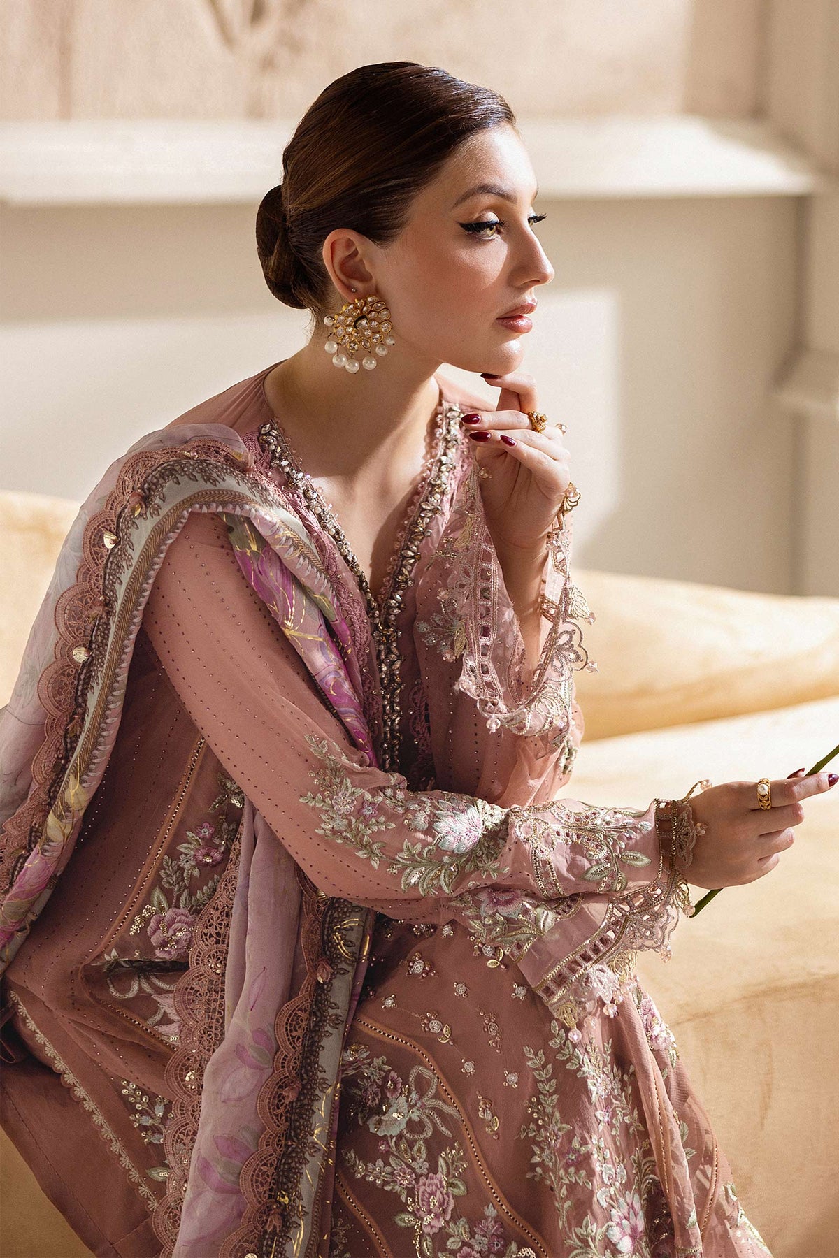 Maria B | Chiffon Formals 25 | MPC-25-105 by Maria B - Designer Dress  - Type : Ladies Clothes - Available at Libayah - 100% Original 