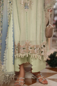 Maria b | Chiffon Formals 26 | MPC-26-105-Pistachio Green by Maria B - Designer Dress  - Type : Ladies Clothes - Available at Libayah - 100% Original 