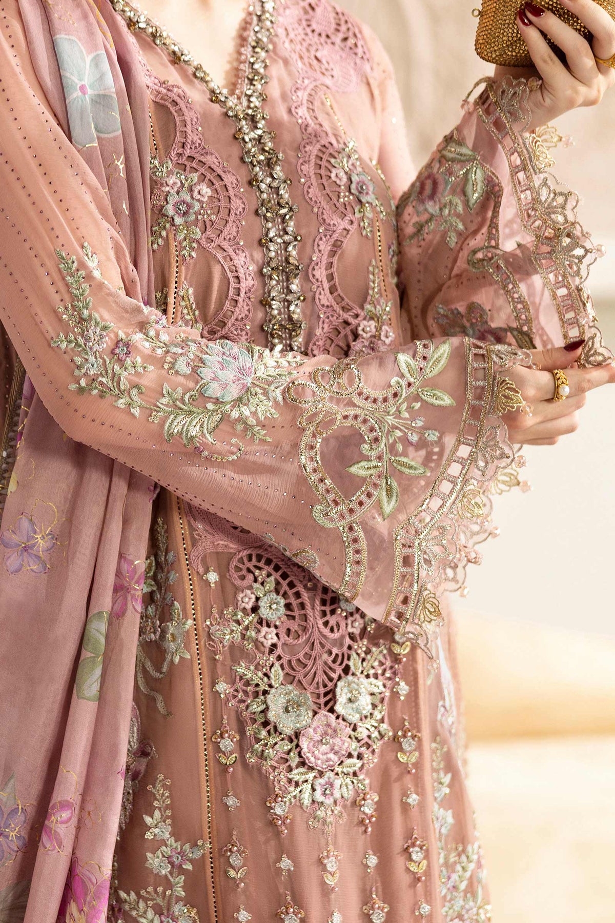 Maria B | Chiffon Formals 25 | MPC-25-105 by Maria B - Designer Dress  - Type : Ladies Clothes - Available at Libayah - 100% Original 