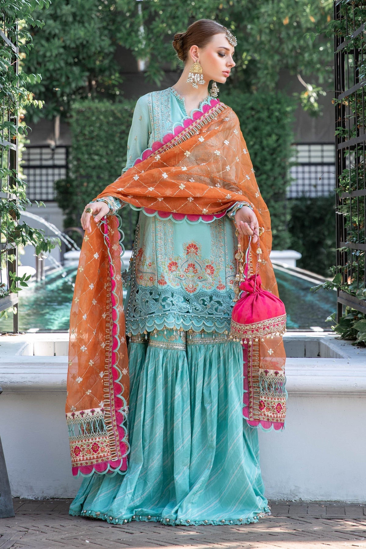 Maria B | Lawn Eid Collection | EL-23-05-Sea Green by Maria B - Designer Dress - Type: Ladies Clothes - Available at Libayah - 100% Original